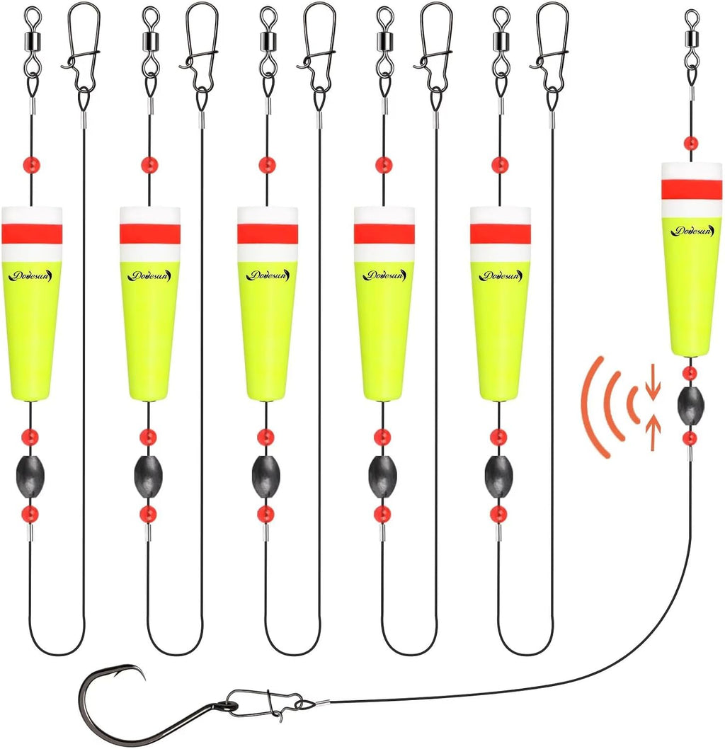 Dovesun Popping Cork Float Rig Weighted Fishing Bobbers Floats Fishing Corks Popping Corks for Saltwater Freshwater Fishing Tackle with 3 Size