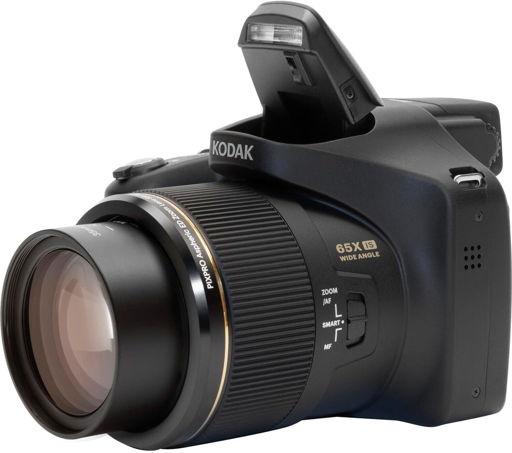 Kodak PIXPRO AZ653 Digital Camera (Black) 20MP Digital Camera Travel Bundle | Wide-Angle Telephoto Lens,Image Stabilization, for Travel, Wildlife &amp; Sports Photography + 64GB Card, Soft Case and More