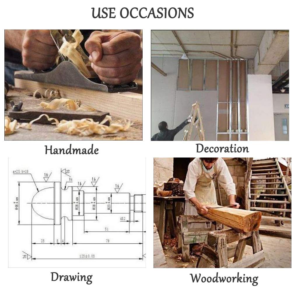 DUEBEL Combination Square - 12' Stainless Steel Multi-Function Carpentry Square with Right 90 Degree Angle Ruler