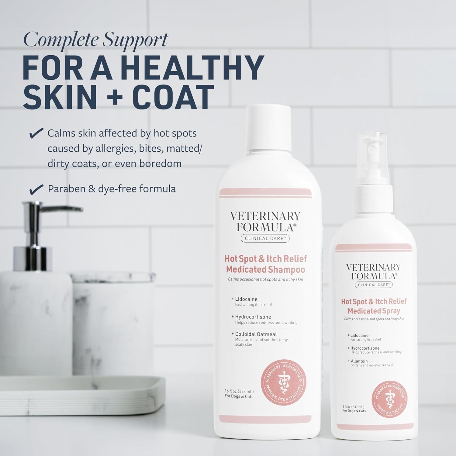 Veterinary Formula Clinical Care Hot Spot & Itch Shampoo + Spray Bundle