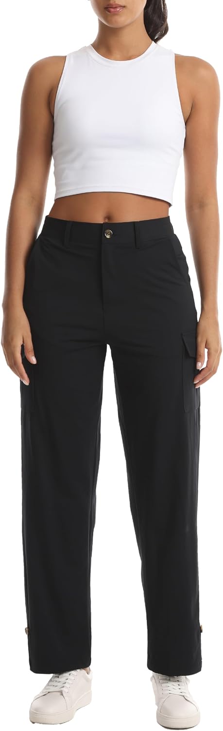 Women's Lightweight Hiking Work Cargo Pants with 5 Pockets Outdoor