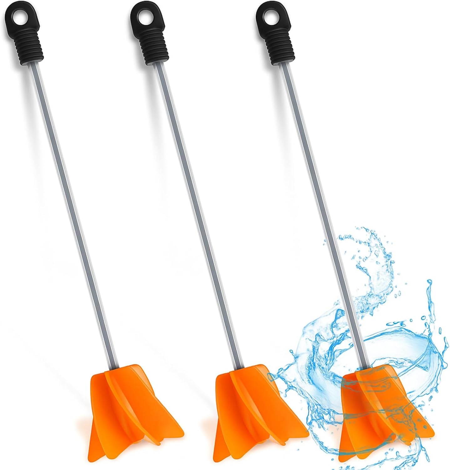 Loosh 11",6 Pcs Paint Stirrer for Drill, Paint Mixer Attachment,Orange