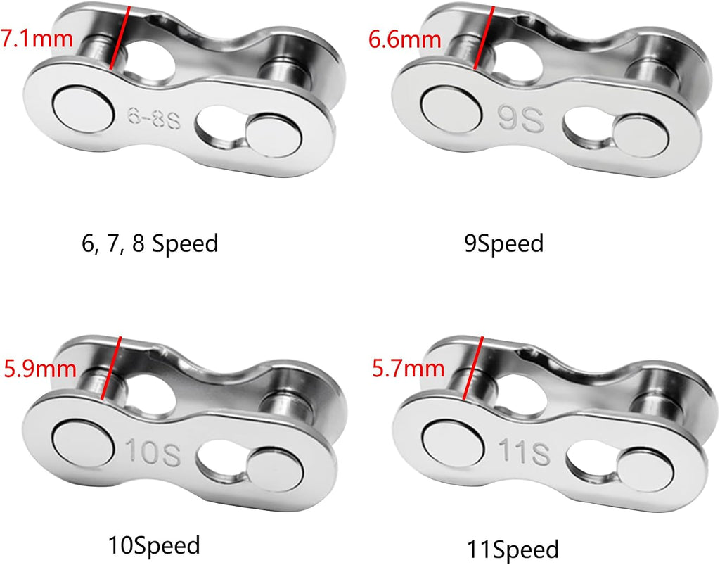 Bike Chain Tool Kit,6/7/8 Speed Bicycle Chain Repair Set,Bike Chain Breaker Tool With Hook,Chain Link Plier,6 Pairs Quick Release Chain Buckle For Road Mountain Racing Cycling Bikes（6/7/8 speed））