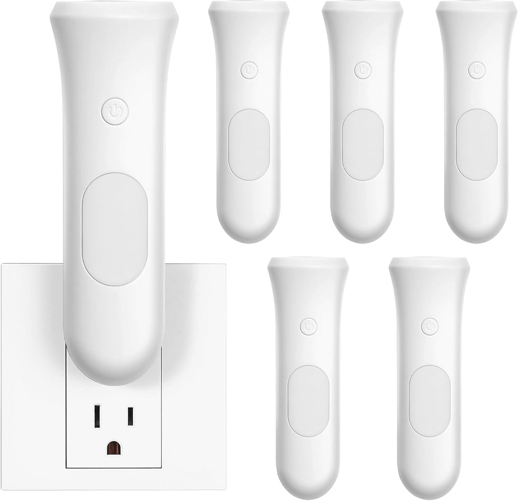 ROSSEX 4 in 1 Emergency Lights for Home Power Failure, 6 Pcs Rechargeable LED Flashlight Plug in Wall, Automatic Turn-On Power Outage Night Light Flashlight for Hurricane Preparedness Items