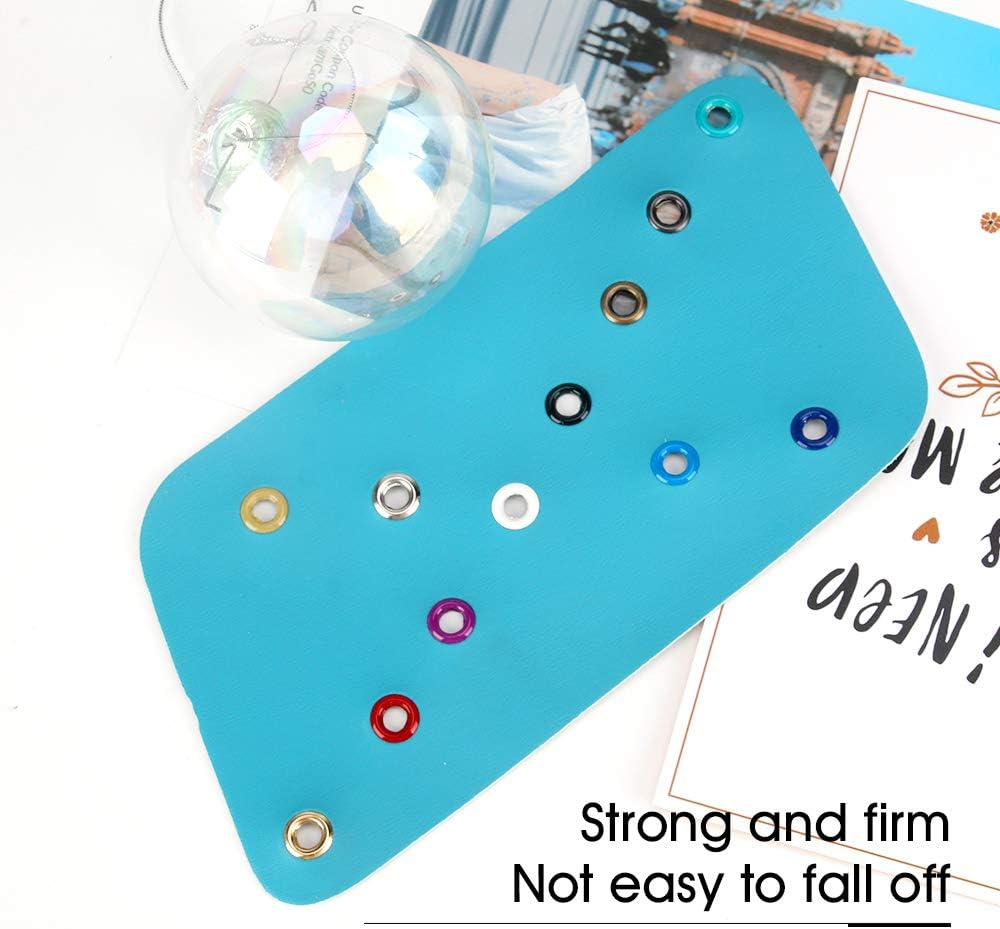 Metal Eyelets, 600Pcs 12 Colors 3/16 inch Metal Grommets Kit, Multi-Color Grommets Kit, Metal Eyelets Set with 3 Pieces Installation Tool and Storage Box for DIY Shoes Clothes Crafts Bag