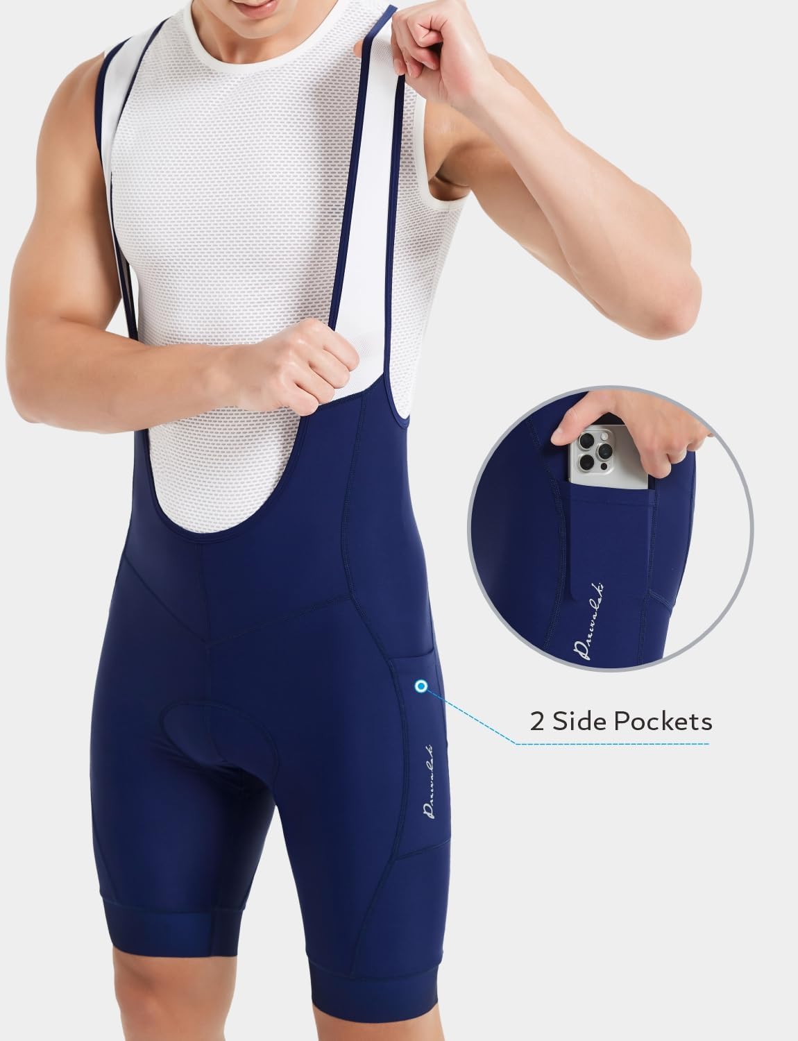 Przewalski Men’s 3D Padded Cycling Bib Shorts Bicycle Biking Bib Tights