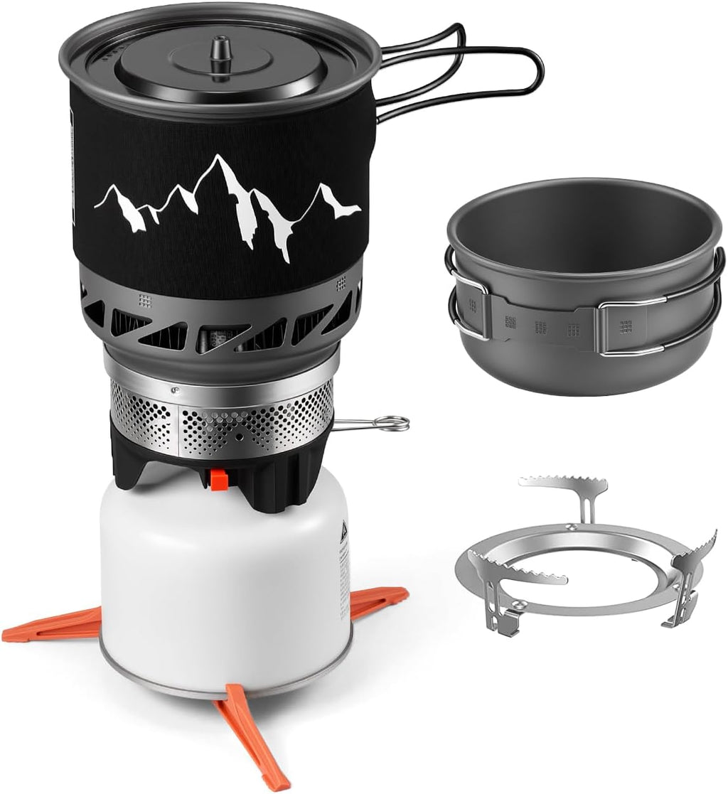 Odoland 1L Heat Exchanger Backpacking and Camping Stove System