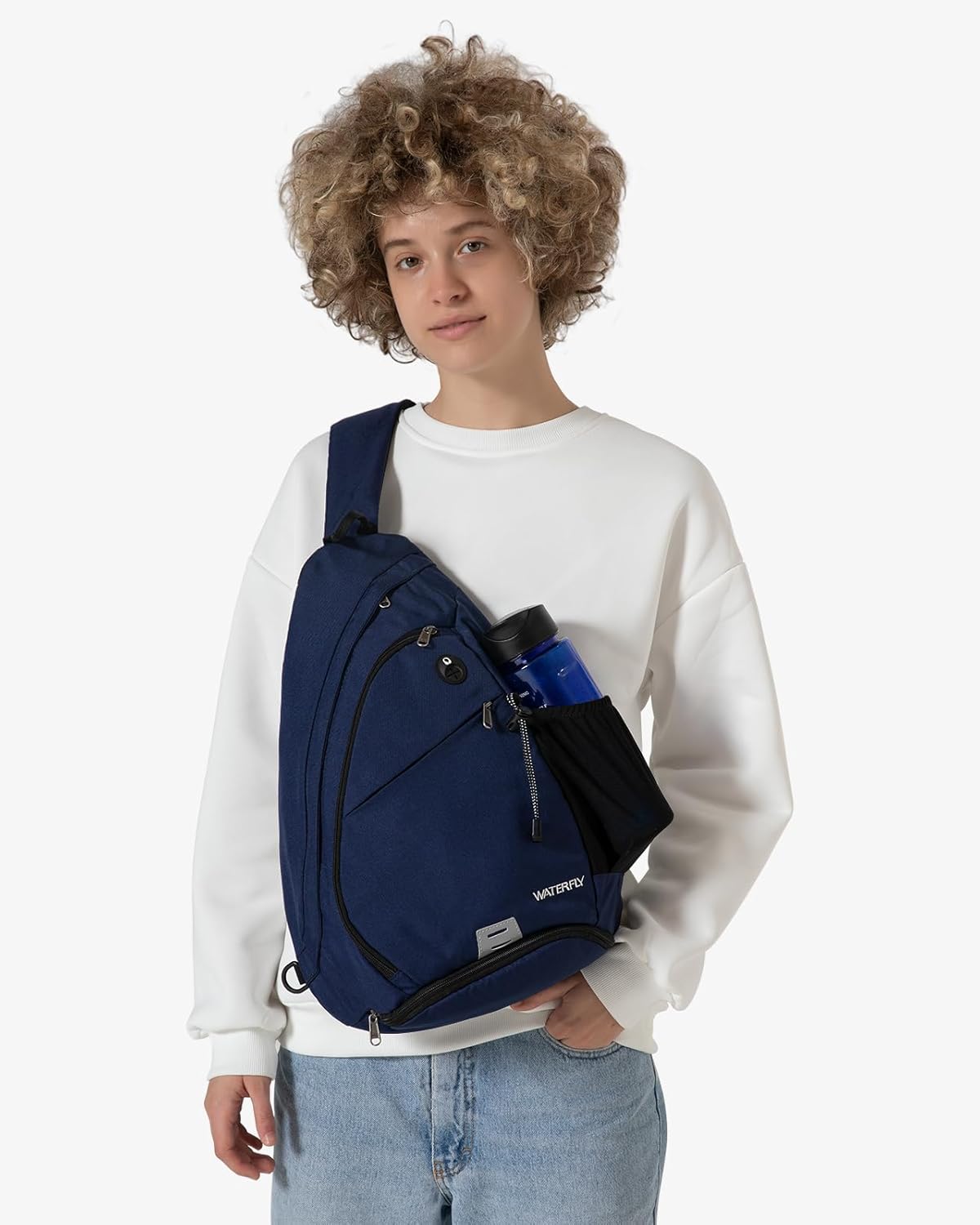WATERFLY Large Sling Bag Crossbody Backpack Chest Pack for Men Women