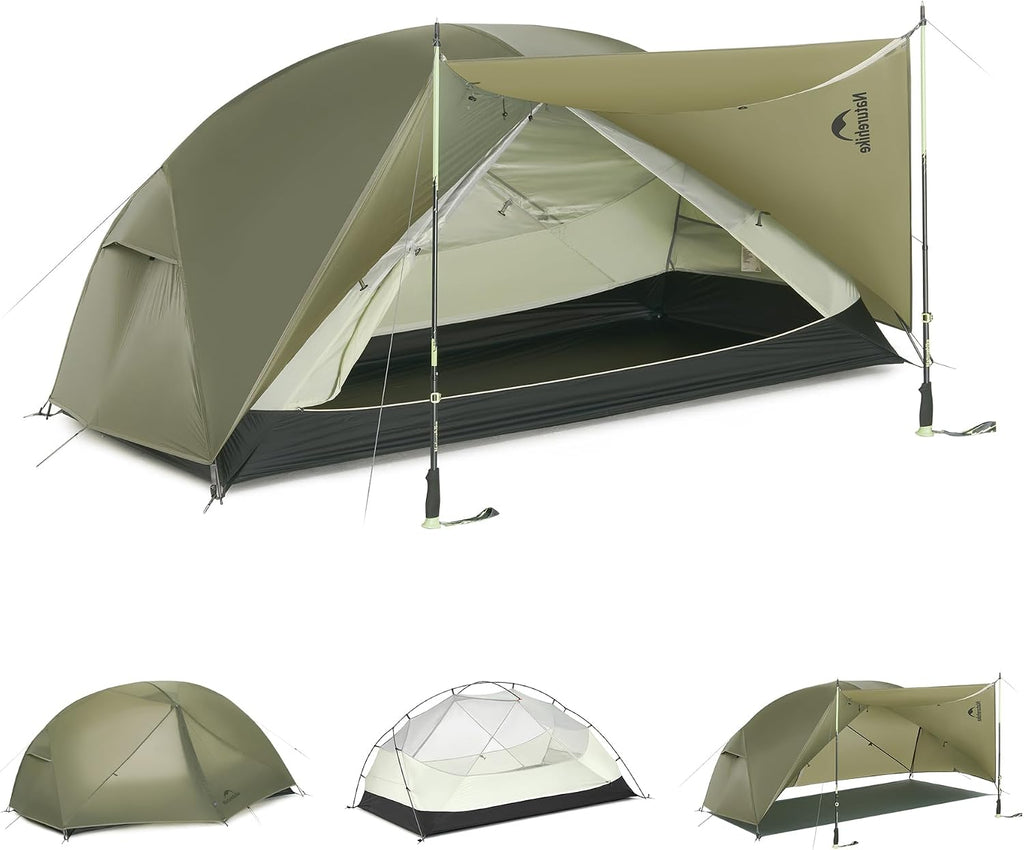 Naturehike Mongar Upgraded 1/2/3 Person Backpacking Tent,Waterproof Lightweight Camping Tent with Footprint
