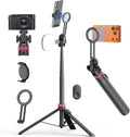 69" Magnetic Phone Tripod Stand Selfie Stick with Remote & Phone Mount
