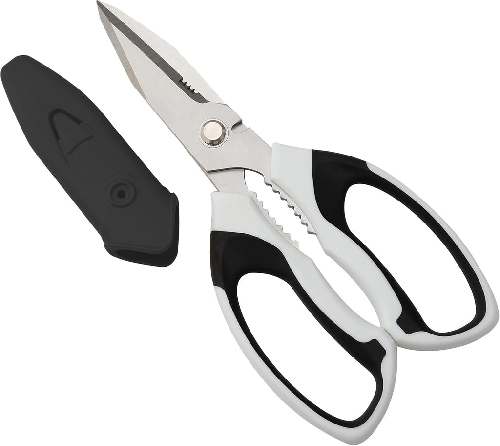 BoFuYuan Utility Scissors All Purpose heavy duty 8-Inch White