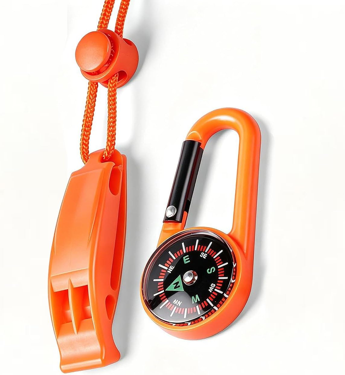 2-Pack Whistle Emergency Safety with Lanyards - High Decibel Survival Whistle for Life Jackets, Boating, Kayaking, Hiking, Hunting & Rescue