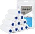 Mister Rui 4 Inch Foam Paint Roller Covers, 10-Pack for Cabinets & Doors
