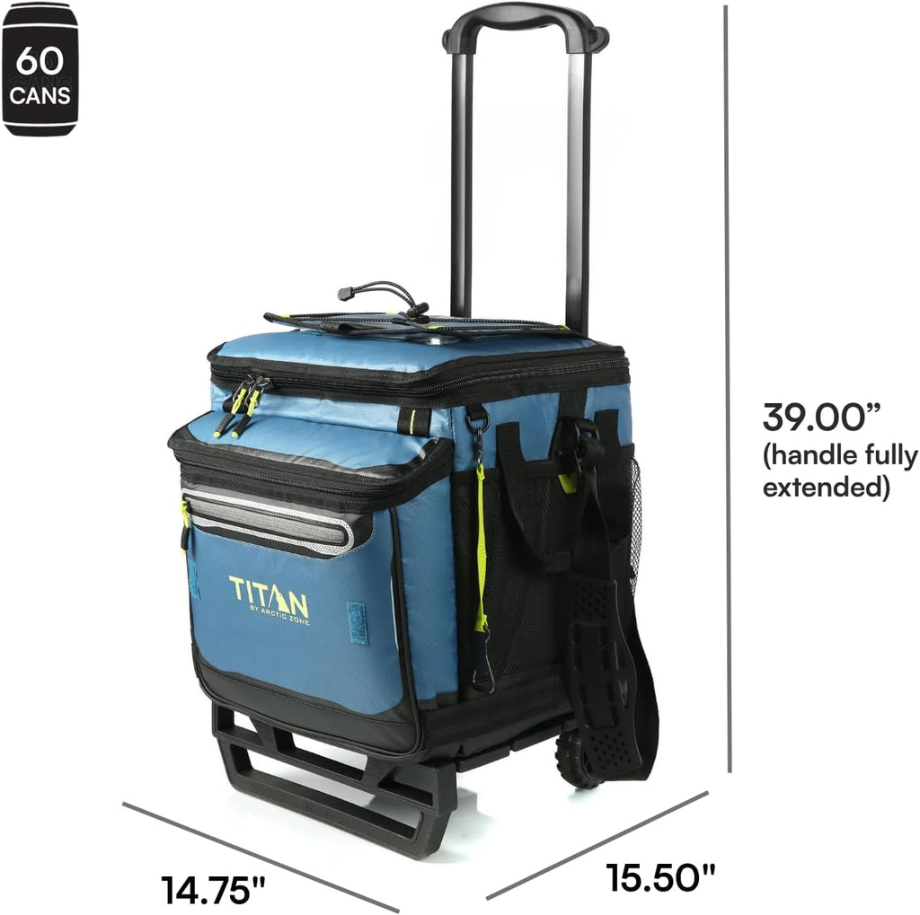 Titan 60 Can Cooler with Wheeled Cart, Ice Up to 3 Days