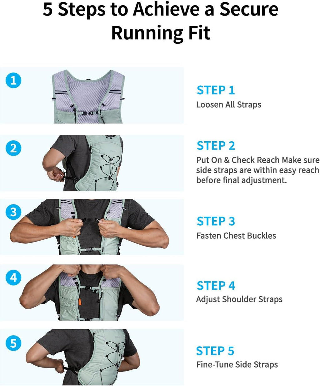 ECOHUB Lightweight Hydration Vest Water Backpack with 2L Water Bladder