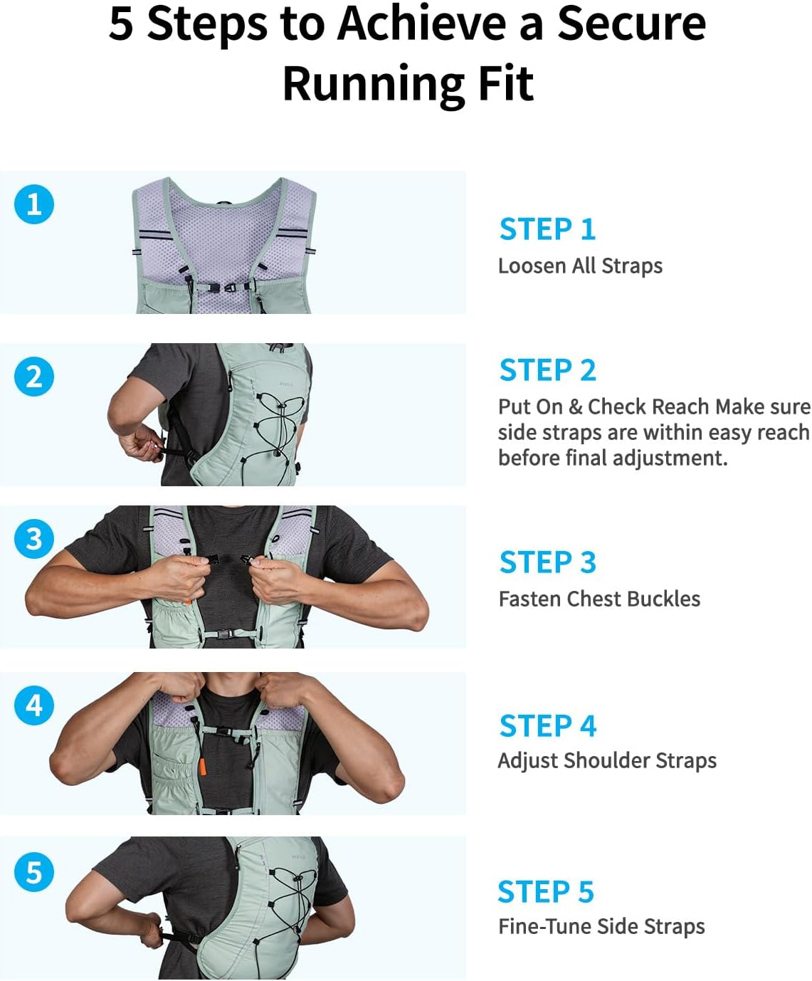 ECOHUB Lightweight Hydration Vest Water Backpack with 2L Water Bladder