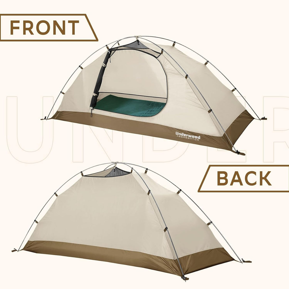 1/2 Person 4 Season Backpacking Tent, Lightweight Waterproof Winter Tent