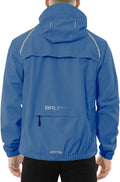 baleaf Men's Rain Jacket Waterproof Hood Lightweight Reflective Packable