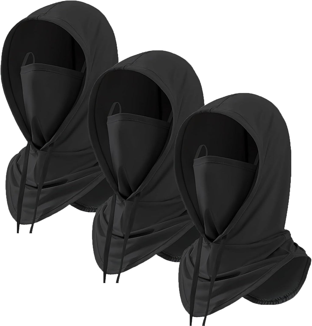 3 Pack Balaclava Sun UV Protection Hood Breathable Full Head Mask Face Cover for Men Women Motorcycle Cycling Fishing
