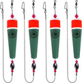 Fishing Floats Rigs Popping Corks for Saltwater Rattle Weighted Bobbers Fishing Tackle (4pcs, 5 in, Green), set03