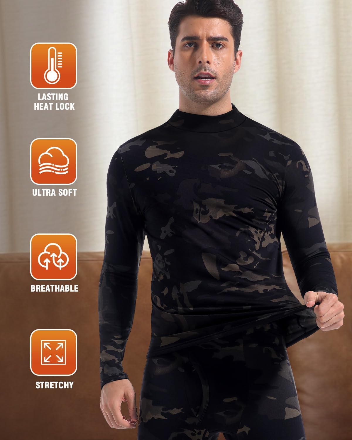 Thermal Underwear Long Johns for Men Cold Weather Base Layer Set