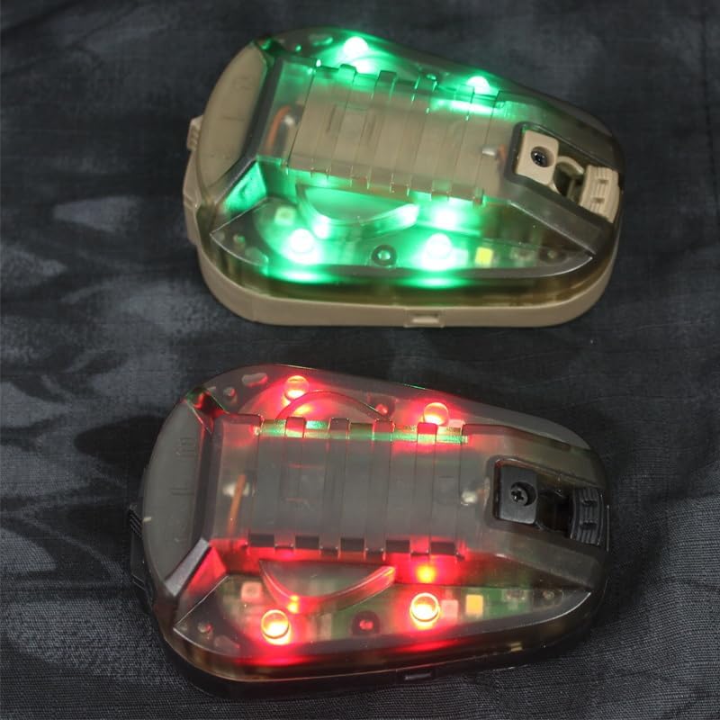 Tactical Helmet Signal Light with LED and IR/Strobe FunctionOutdoor Sports Survival Signal Light