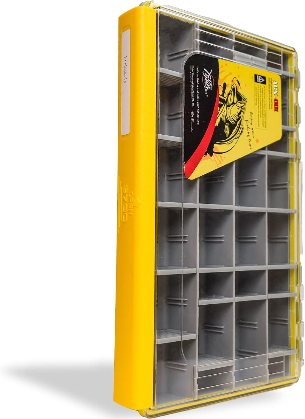 Deluxe Fishing Tackle Box, Waterproof 3600 and 3700 Tackle Trays, Organizer with Removable Dividers, Sealed Lure Box and Terminal Tackle Storage (1, 3700 Yellow)