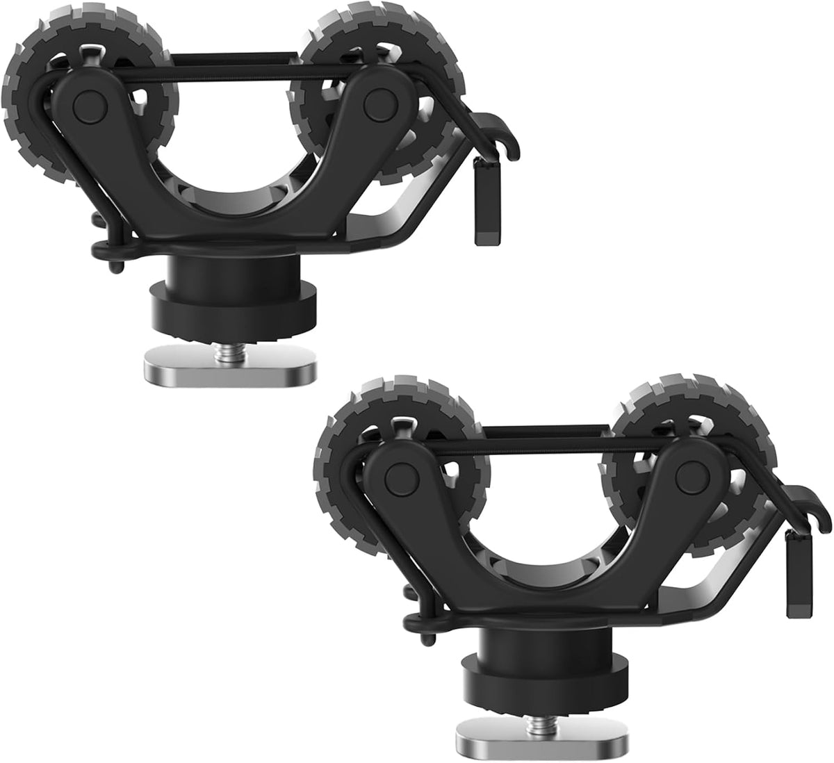 1005 Kayak Paddle Holder for Track Mount (2-Pack) Silent Rubber Roller Rail Clip Anti-Slip & Custom Fit Accessories for Fishing Rods & Nets