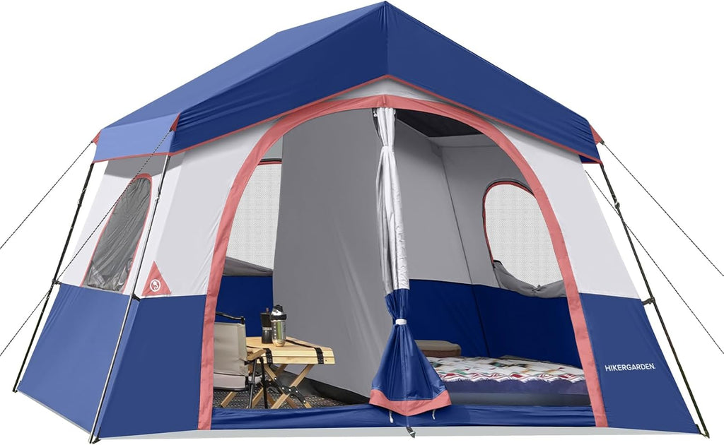 HIKERGARDEN 6-8 Person Tent for Camping Family Outdoor Cabin Tent