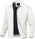TBMPOY Mens Lightweight Jackets Light Windbreaker Full Zip Casual Work Jacket Golf Business Fall Track Coat with Pockets