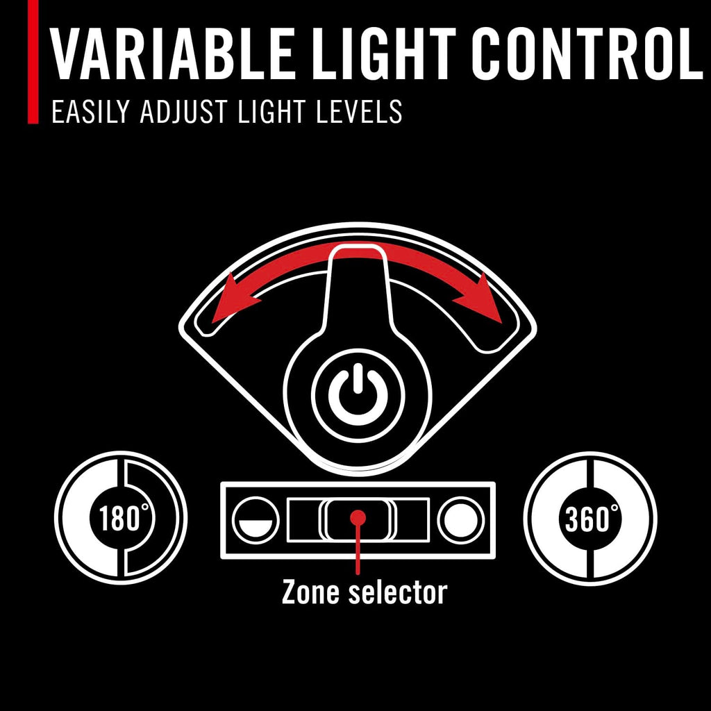COAST EAL55R Dual Color LED Emergency Light, 3000 Lumen, 10+ Nights of Light, Variable Light Control, Durable for Outdoor & Survival, Black