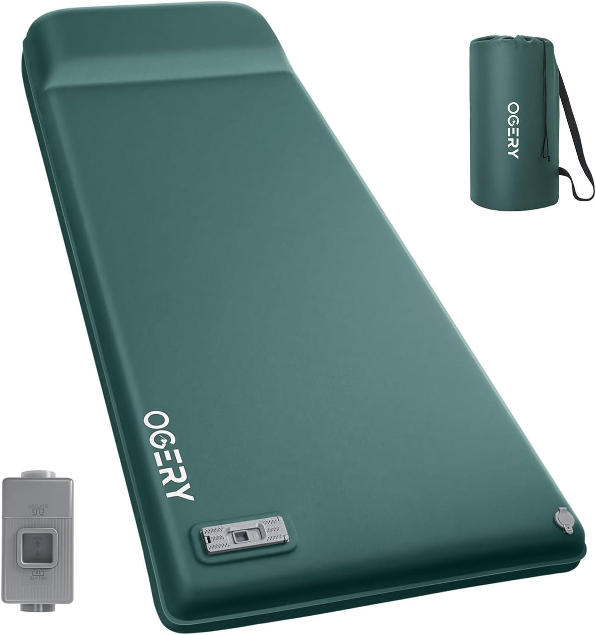 OGERY 3.15" Memory Foam Sleeping Pad, Self-Inflating with Electric Pump