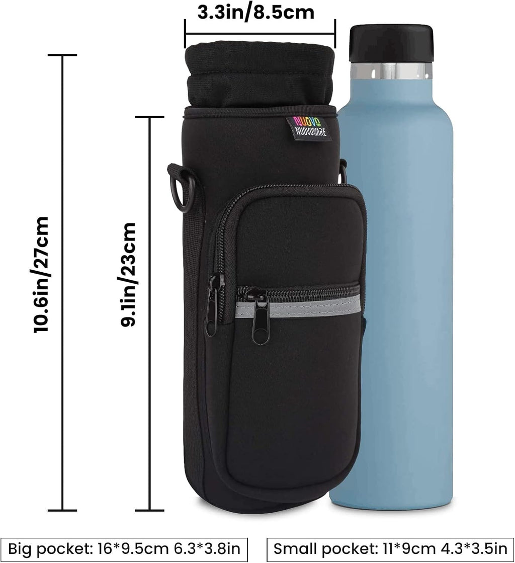 Nuovoware Water Bottle Carrier Bag, 25oz/32oz, Black