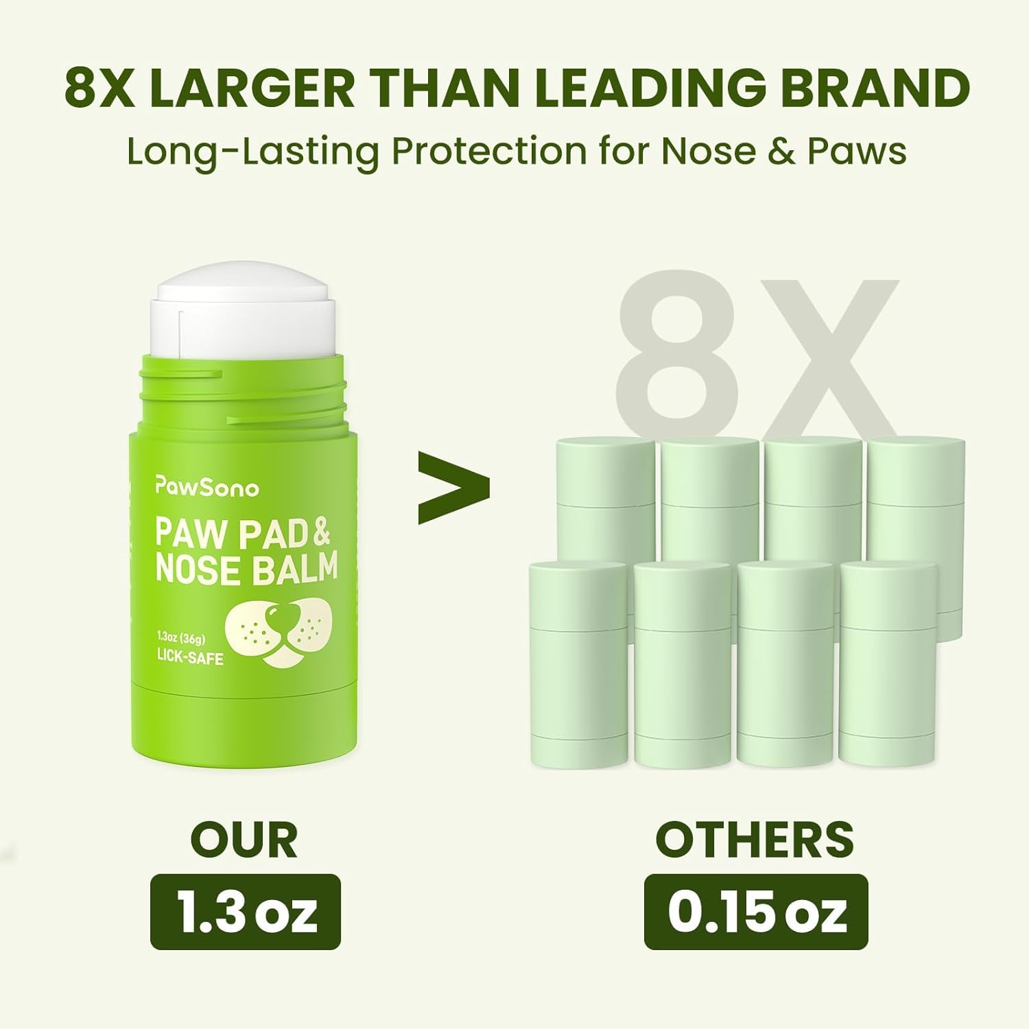 PawSono Lick-Safe Dog Paw & Nose Balm with Coconut Oil, All-Natural