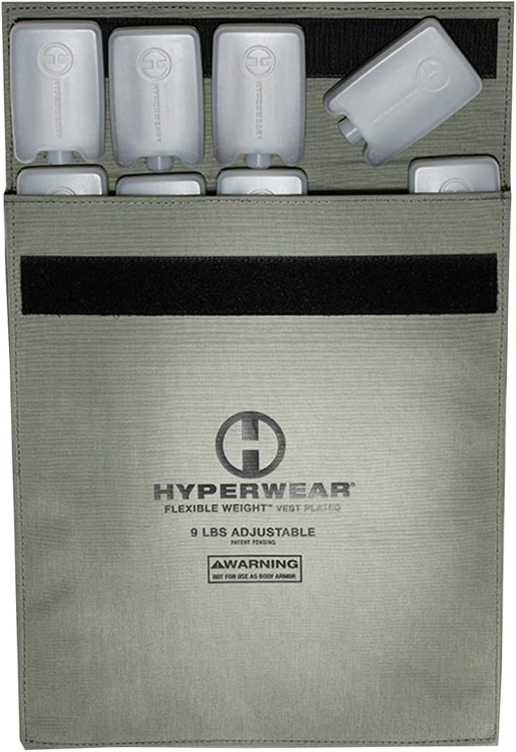 HYPERWEAR FlexLoad™ Adjustable Rucking Plates – Flexible, Low-Profile Weight System for Rucking Backpacks & Weighted Training