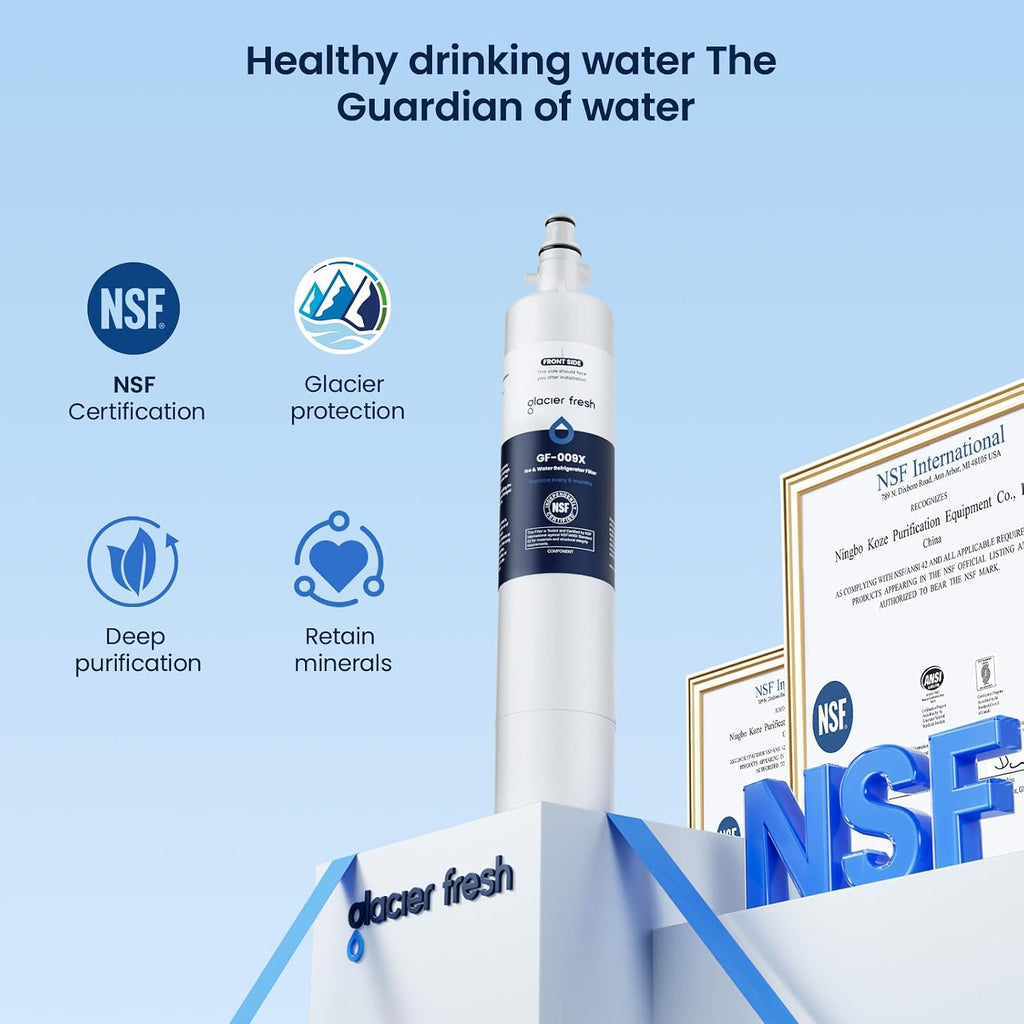 GLACIER FRESH RPWFE, RPWF Refrigerator Water Filter (Built-in CHIP) 1-Pack