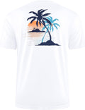 Pudolla Men's Fishing Swim Graphic Shirts Short Sleeve Sun Protection UV UPF 50+ SPF Tee Quick Dry Lightweight Water Tops