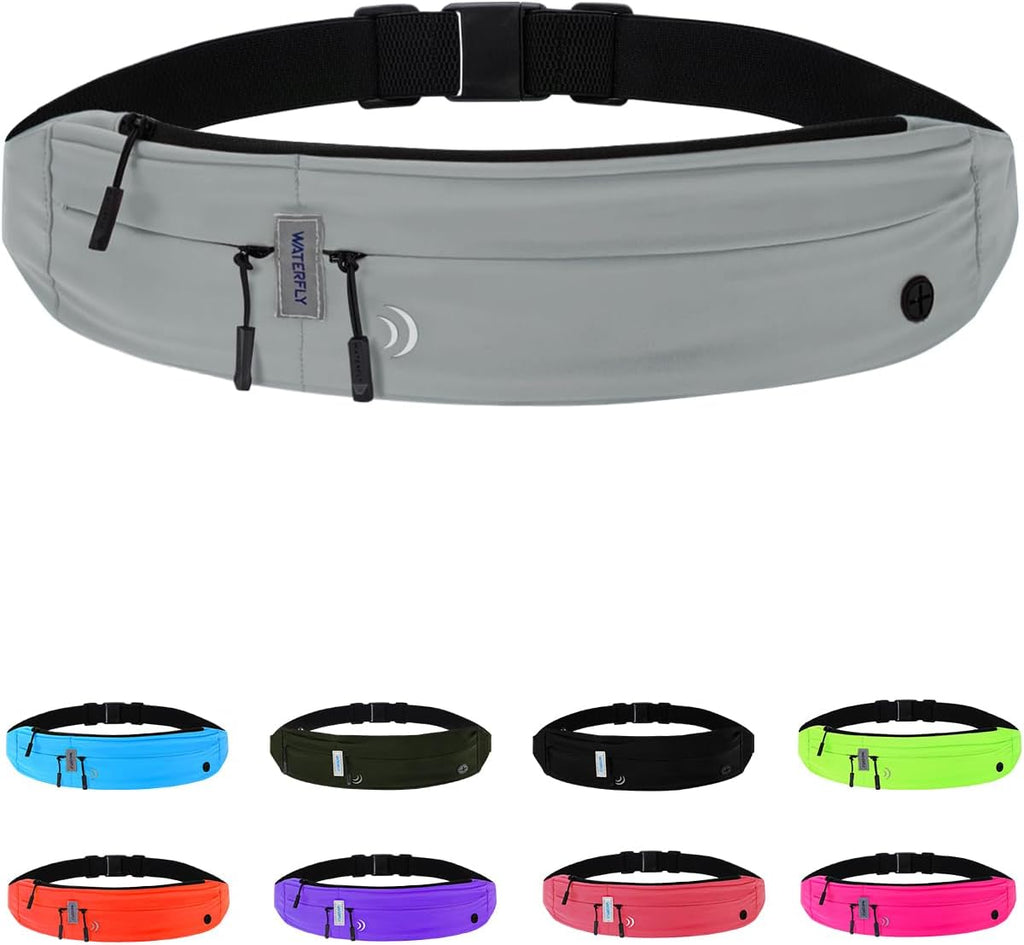WATERFLY Running Belt Fanny Pack:Phone Holder Belt for Men Women