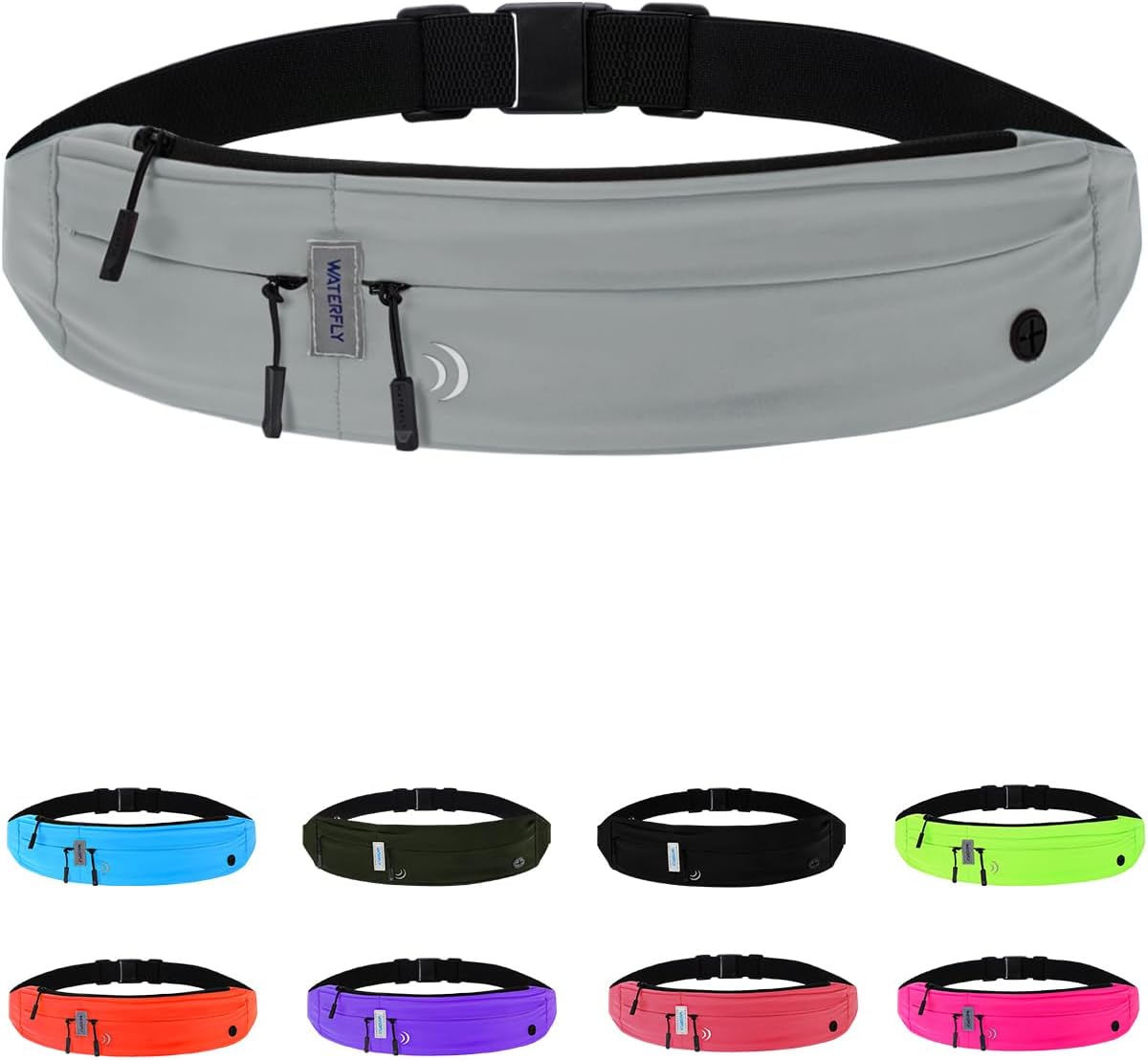 WATERFLY Running Belt Fanny Pack:Phone Holder Belt for Men Women
