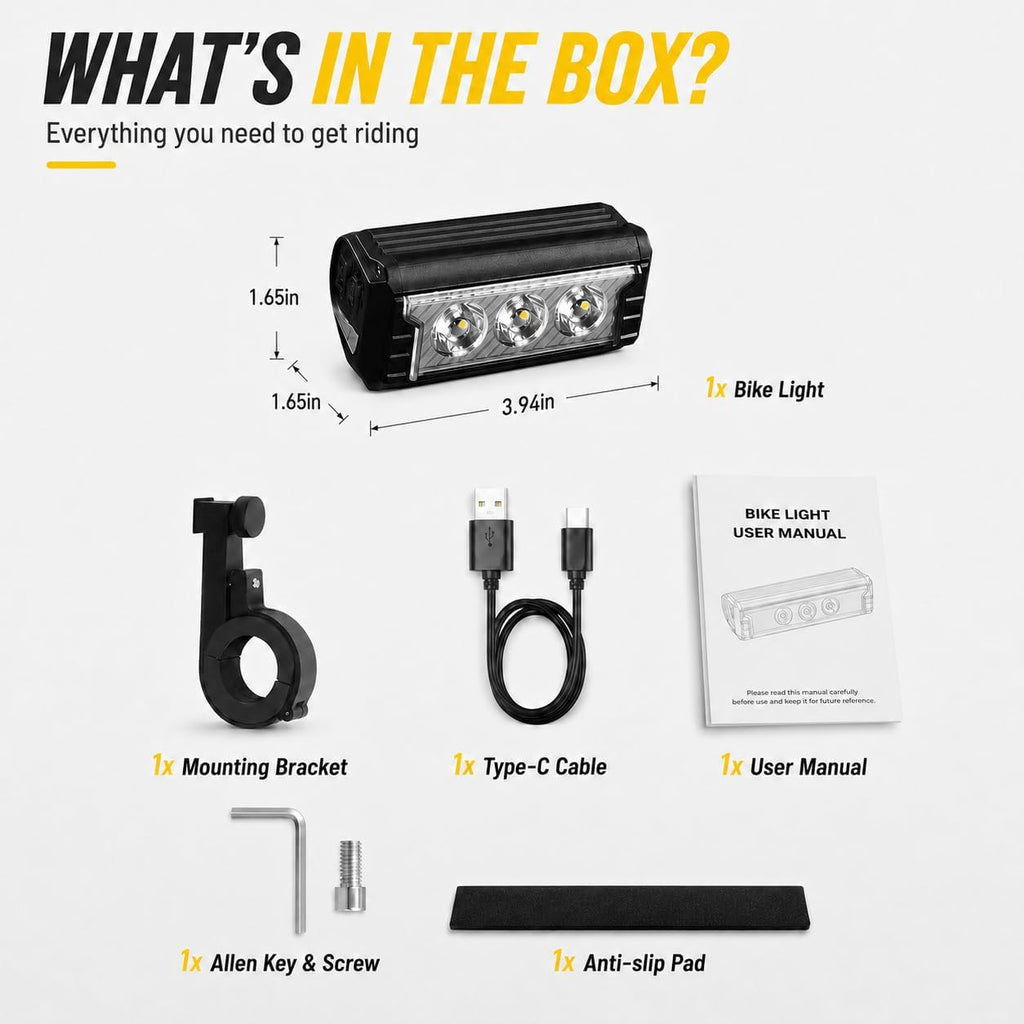 Bike Light Bar 2800LM(5 LEDs), 2500LM(3 LEDs), Bike Headlight Front Light