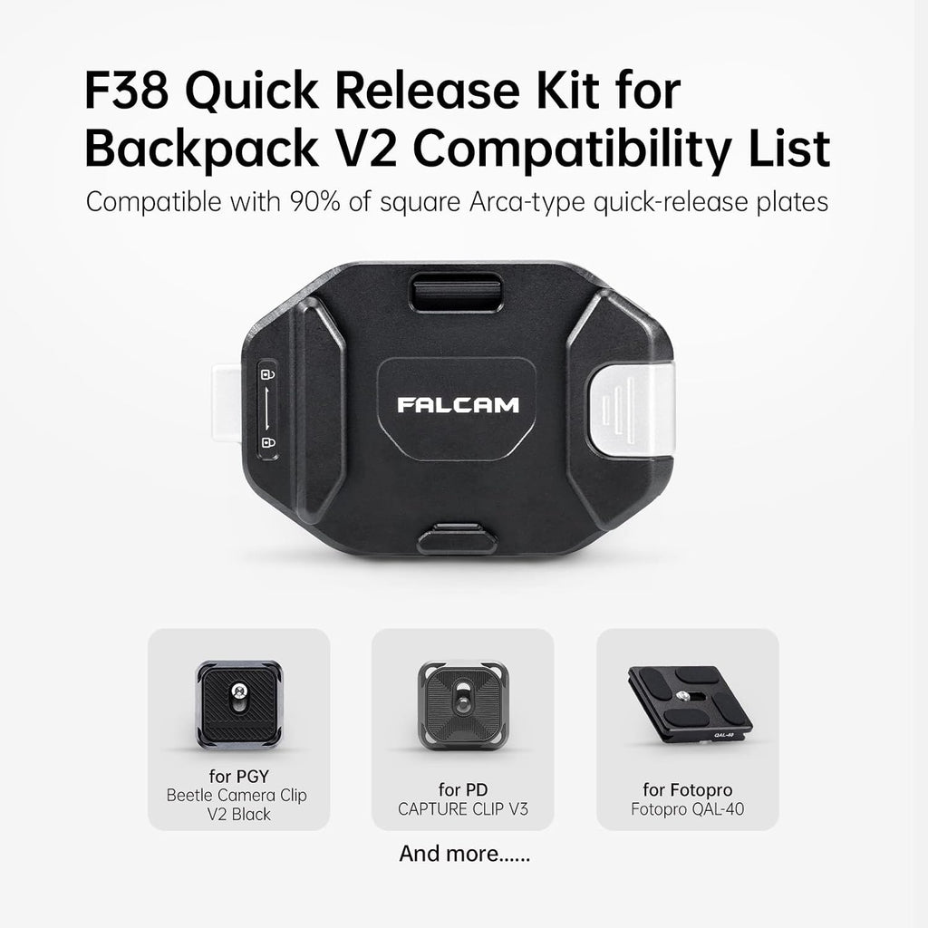 FALCAM F38 Backpack Camera Clip V2 with Plate