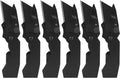 Lichamp 6-Pack Folding Utility Knife, Quick-Change Box Cutter with Razor Blades & Belt Clip, Portable Construction Tool for DIY, Outdoor & Warehouse Use, Black