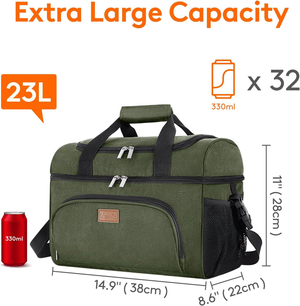Lifewit Insulated Cooler Bag, Large Leakproof Beach Cooler, Lightweight Portable Double Layer Soft-Sided Travel Ice Chest for Camping, Kayaking, Road Trips, Grocery Shopping
