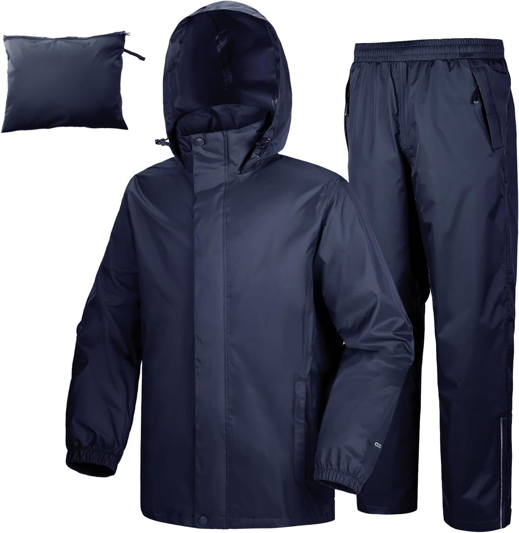 33,000ft Men's Rain Suit Packable Waterproof Packable Rain Gear