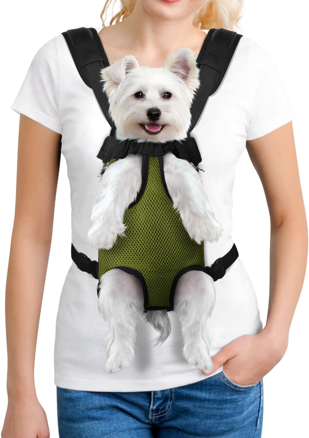 YUDODO Pet Dog Carrier Backpack Adjustable Front Carrier for Small Dog Cat