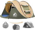 Hewolf 2/4 Person Pop Up Camping Tent,Instant Easy Setup,Waterproof,Automatic Family Tent for Camping,Hiking & Traveling