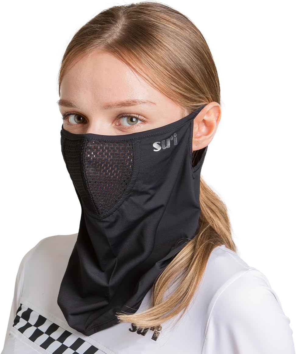 KOREA (Type E) UV Sun Protection Half Face Mask - For Golf, Hiking, Running, Cycling & Outdoor Sports