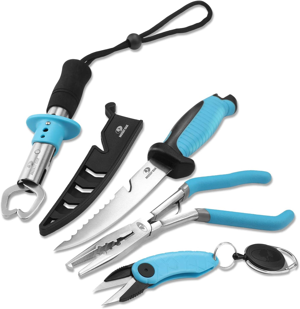 Mossy Oak Fishing Tools Kit – Fishing Plier and Fish Lip Gripper Set