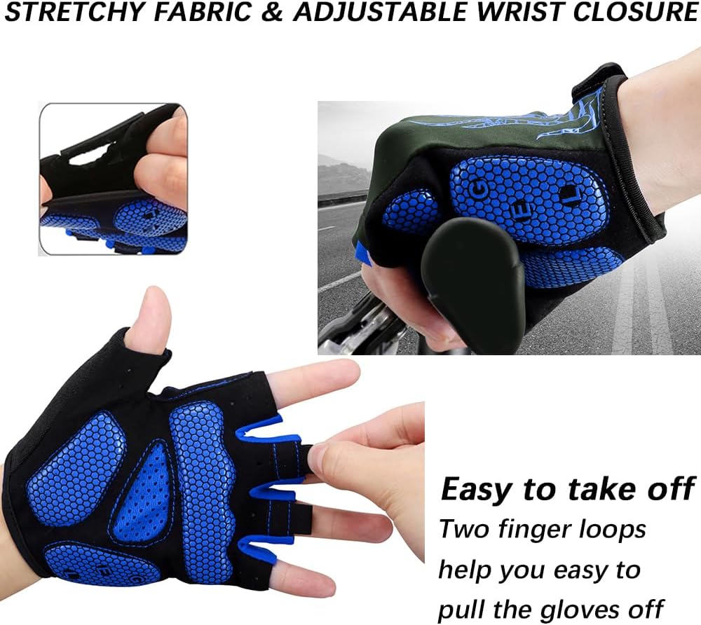 MOREOK Cycling Gloves Bike Bicycle Gloves, Half Finger 5MM Gel Anti-Slip