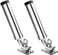 Rod Holders for Fishing Boat，2 Pack 316 Stainless Steel 360 Degree Adjustable Deck Flush Mount Fishing Rod Pole Holder for Marine Boat Yacht